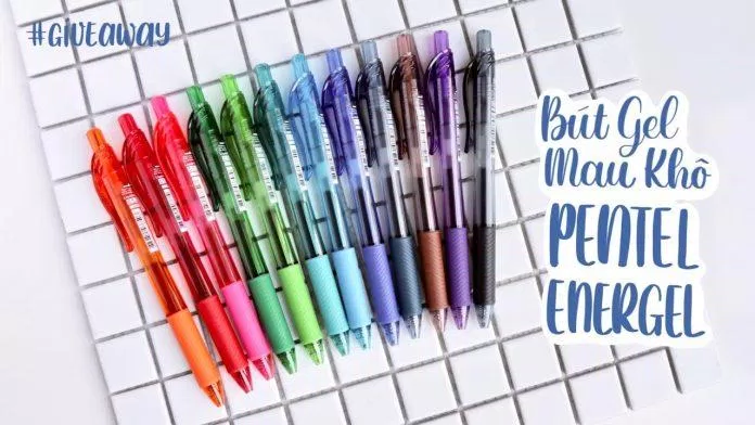 Dòng bút Pentel Energel nổi tiếng vì chất lượng tốt, đa dạng màu sắc và thiết kế (Ảnh: Happy Hidari)