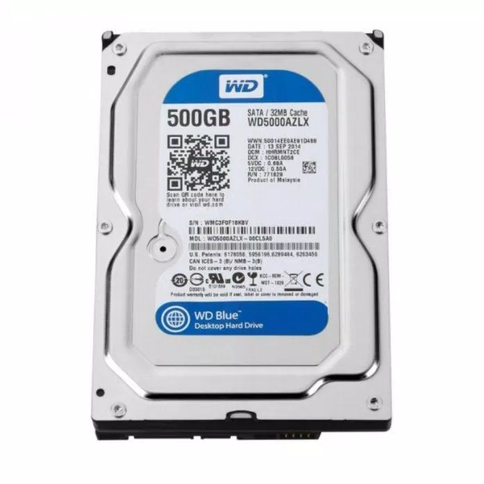 Ổ cứng HDD WD 500GB (Ảnh: Internet).