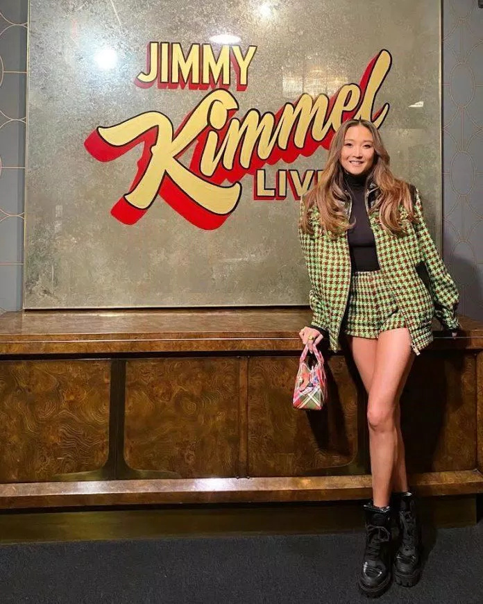 Ashley Park tham gia show "Jimmy Kimmel Live!" (Nguồn: Internet) Ashley Park tham gia show "Jimmy Kimmel Live!" (Nguồn: Internet)