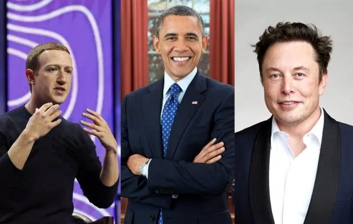 Từ trái sang: Mark Zuckerberg, Barack Obama, Elon Musk (Ảnh: Internet).