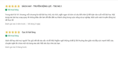 BÌnh luận tích cực từ độc giả sau khi đọc sách (Nguồn: BlogAnChoi).
