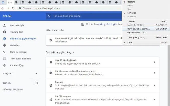 Bookmark tất cả các tab đang có trong cửa sổ (Ảnh: BlogAnChoi). Bookmark tất cả các tab đang có trong cửa sổ (Ảnh: BlogAnChoi).