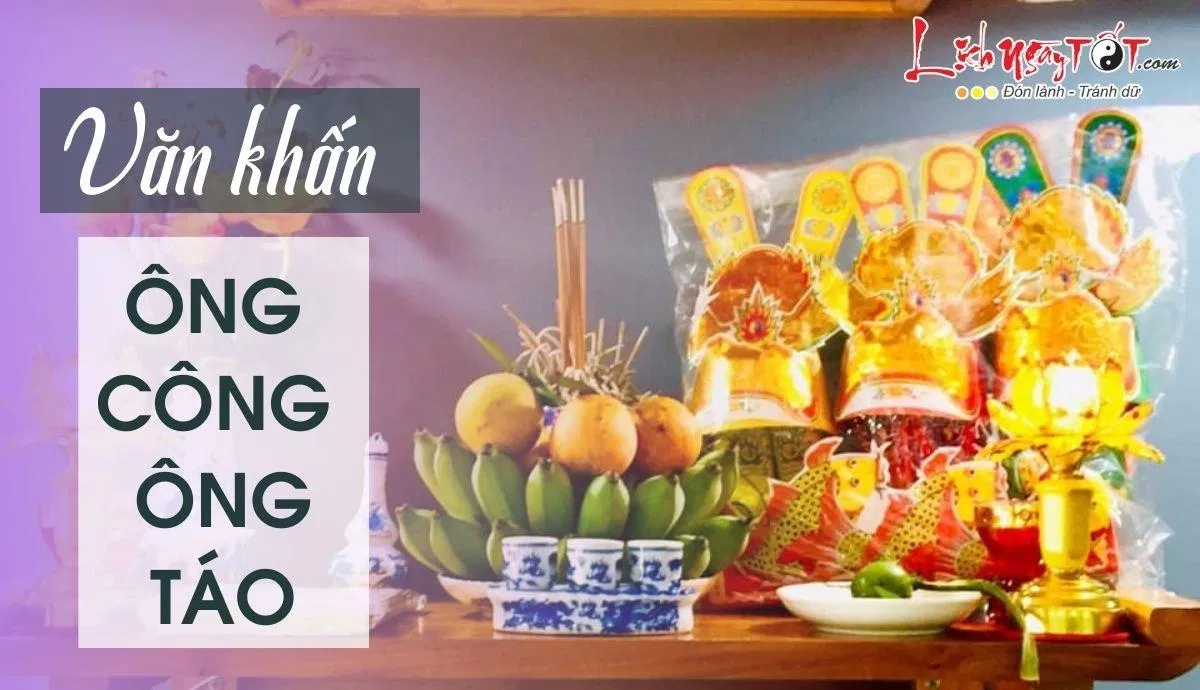 Bài cúng ông Công ông Táo chuẩn nhất. (Ảnh: Internet)