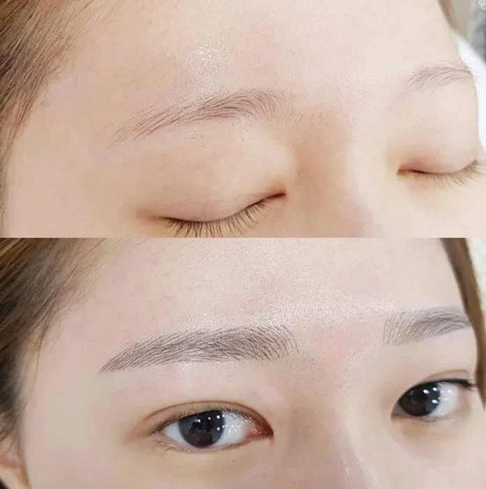 Cải thiện chân mày nhạt, thưa kém sắc bằng phương pháp điêu khắc (ảnh: internet) Cải thiện chân mày nhạt, thưa kém sắc bằng phương pháp điêu khắc (ảnh: internet)