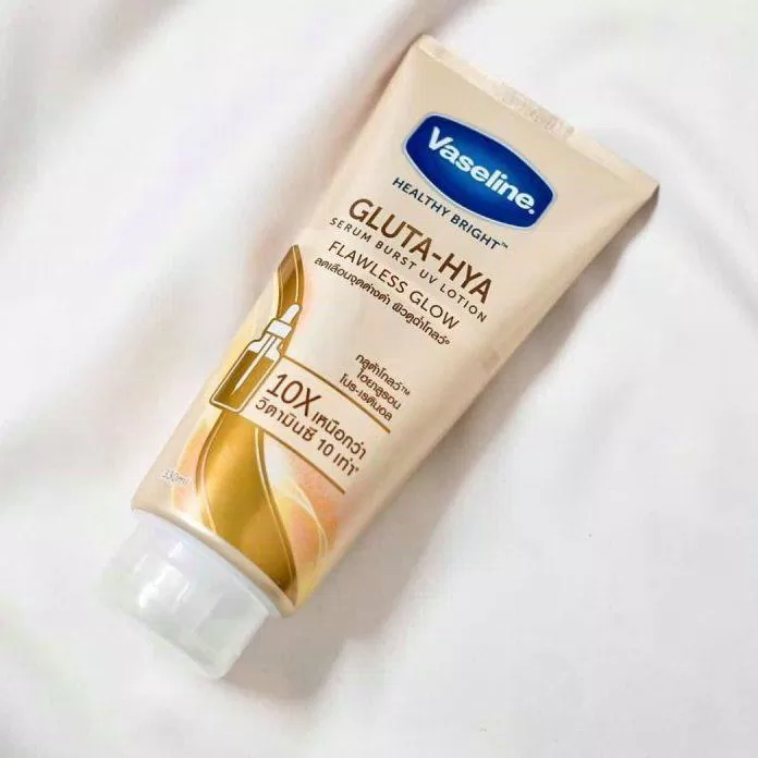 Sữa dưỡng thể Trắng Da Vaseline Healthy Bright Gluta Hya Serum Burst UV Lotion Flawless Glow