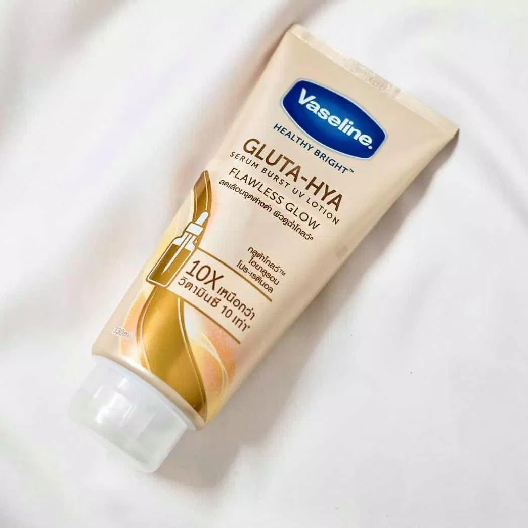 Sữa dưỡng thể Trắng Da Vaseline Healthy Bright Gluta Hya Serum Burst UV Lotion Flawless Glow