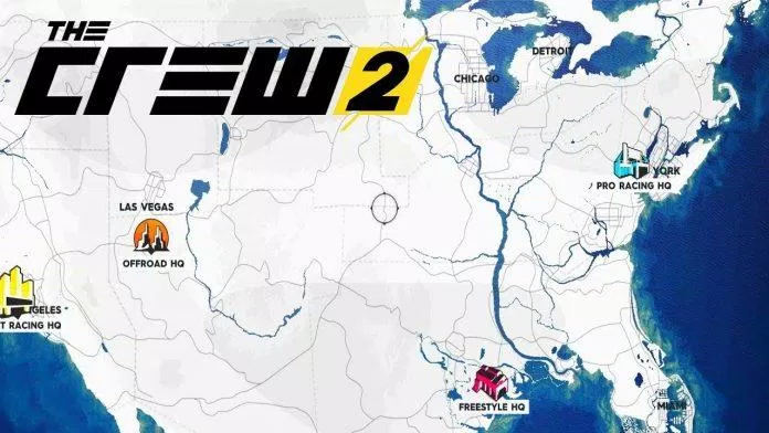 Map game The Crew 2 (Ảnh: Internet). Map game The Crew 2 (Ảnh: Internet).