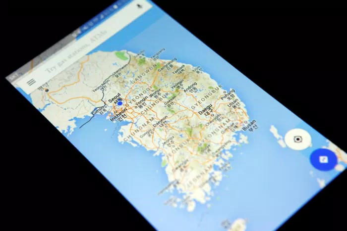 Hình ảnh Hàn Quốc nhìn từ ứng dụng Google Maps (Ảnh: Internet)