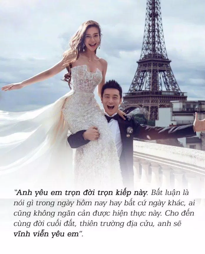 Lời thề của Huỳnh Hiểu Minh - Angelababy năm nào khiến mọi người ngưỡng mộ. (Ảnh: Internet) Lời thề của Huỳnh Hiểu Minh - Angelababy năm nào khiến mọi người ngưỡng mộ. (Ảnh: Internet)