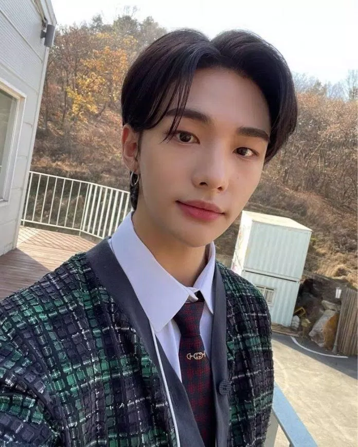 Hyunjin (Stray Kids) nam thần tượng K-Pop đẹp trai nhất năm 2021, theo cư dân mạng. (Nguồn: Internet)