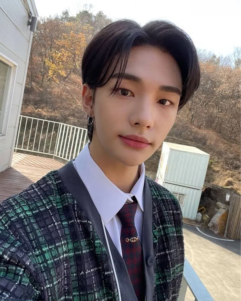 Hyunjin (Stray Kids) nam thần tượng K-Pop đẹp trai nhất năm 2021, theo cư dân mạng. (Nguồn: Internet)