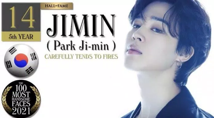 Jimin (BTS) nam thần tượng K-Pop trong danh sách 100 gương mặt đẹp trai nhất năm 2021. (Nguồn: Internet)