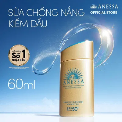 Kem chống nắng cho da dầu mụn Anessa Perfect UV Skincare Milk (Ảnh: Internet).