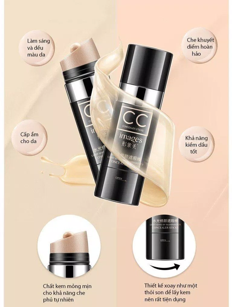 Kem nền che khuyết điểm CC làm sáng hồng da Images Stick Concealer (Nguồn: Internet)