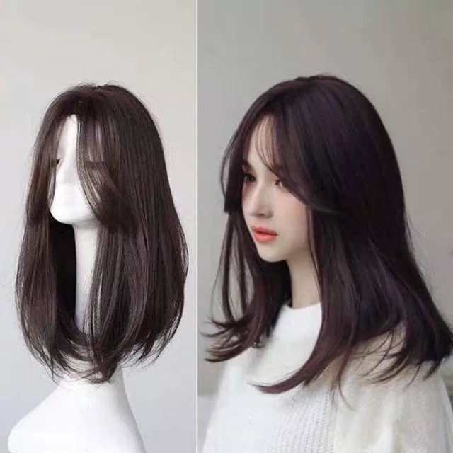 Kiểu tóc giả nữ đẹp tỉa layer (ảnh: internet)