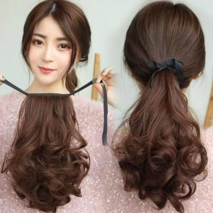 Kiểu tóc giả nữ đẹp đuôi ngựa (ảnh: internet) Kiểu tóc giả nữ đẹp đuôi ngựa (ảnh: internet)
