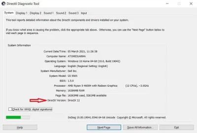 Kiểm tra phiên bản DirectX trên Windows (Ảnh: Internet). Kiểm tra phiên bản DirectX trên Windows (Ảnh: Internet).