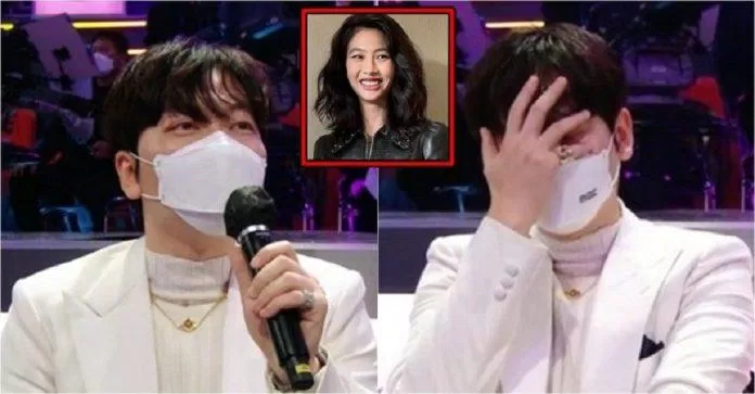 Biểu cảm đáng yêu của Lee Dong-hwi khi Jeong Ho-yeon bất ngờ được nhắc đến tại lễ trao giải MBC Entertainment Awards (Ảnh: Internet).