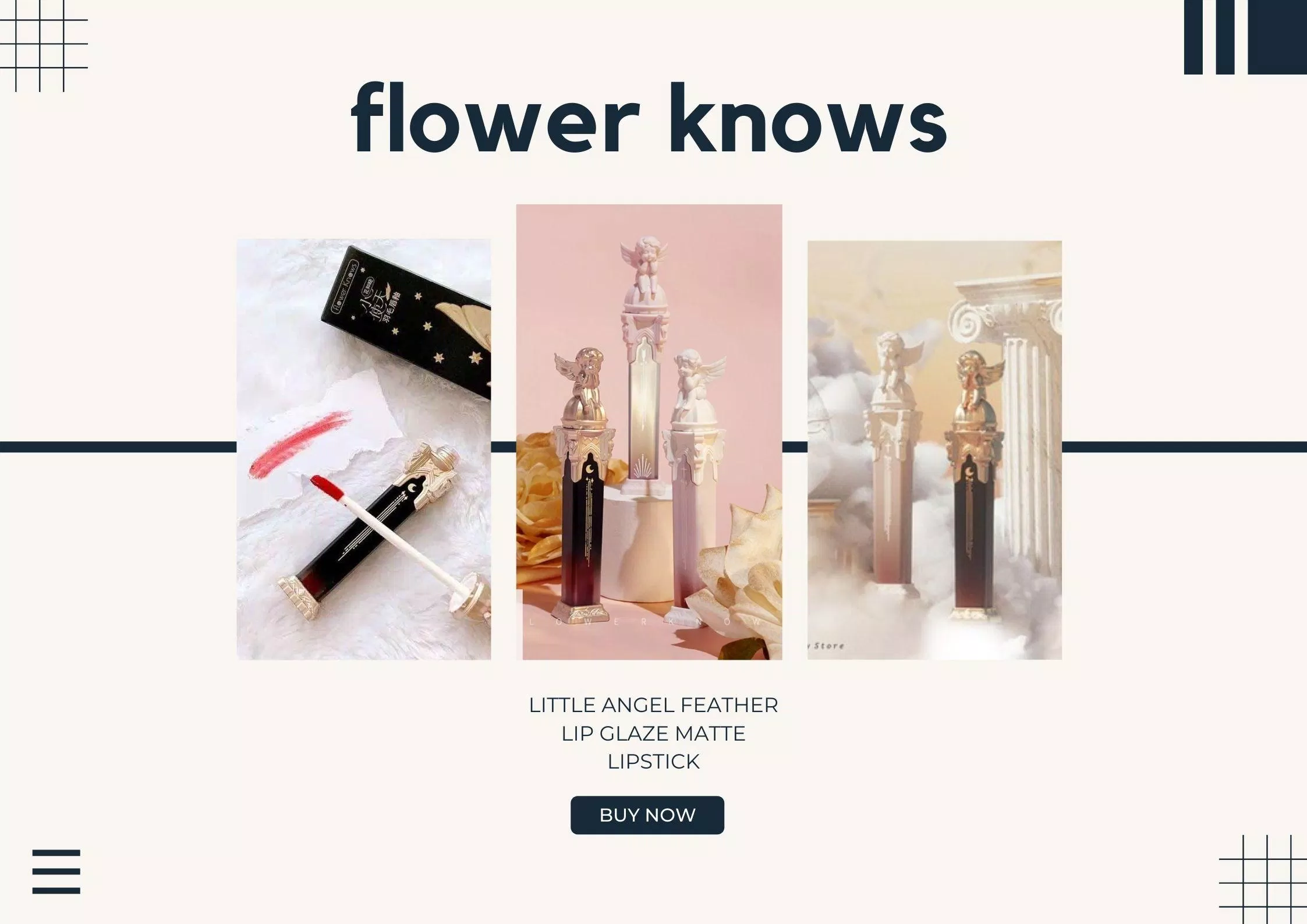 Tiểu thiên thần là điểm nổi bật của BST son lần này của nhà Flower Knows( Nguồn: Internet)