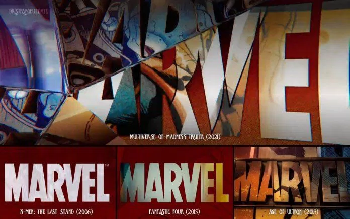 Logo MARVEL của cả X-Men và Fantastic Four đều xuất hiện mơ hồ trong Dr. Strange in the Multiverse of Madness (Ảnh: Internet)