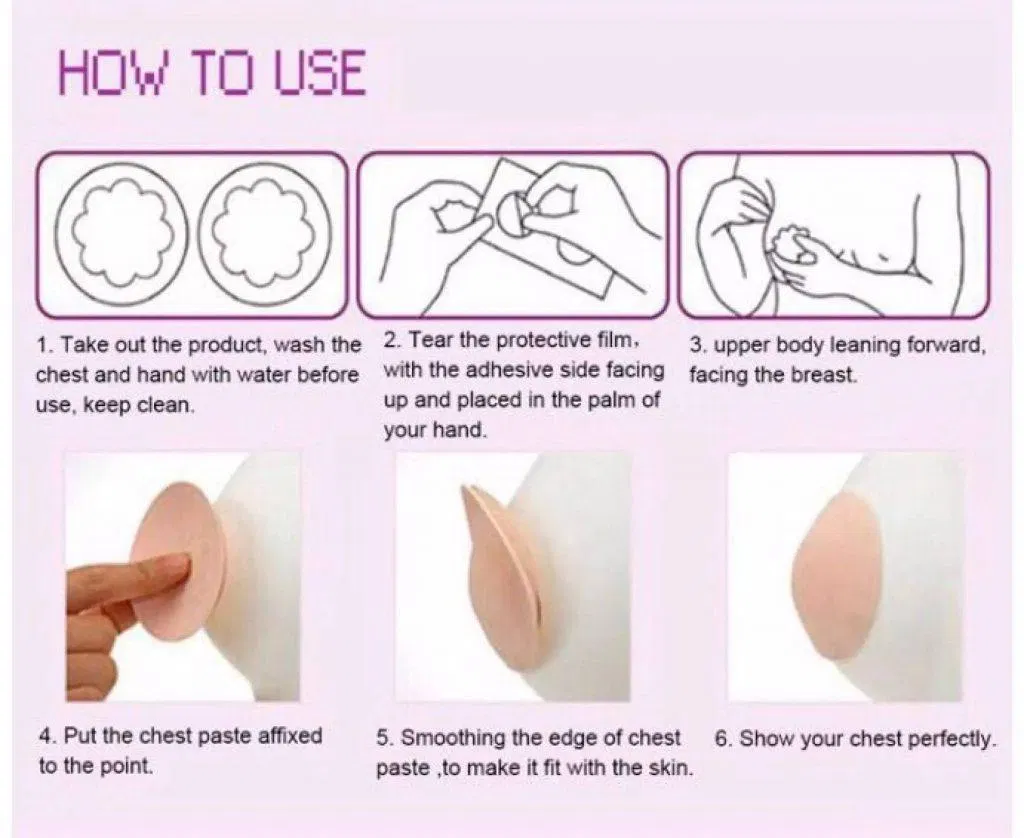 Cách sử dụng miếng dán nhũ hoa ( Ảnh: Internet) Cách sử dụng miếng dán nhũ hoa ( Ảnh: Internet)