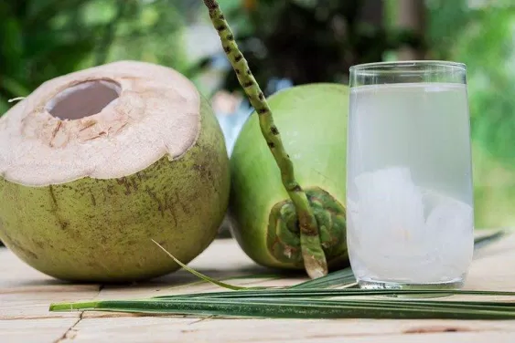 Vitamin và khoáng chất trong nước dừa giúp cải thiện lưu thông máu và giúp da hồng hào, tươi trẻ (Nguồn: Internet)