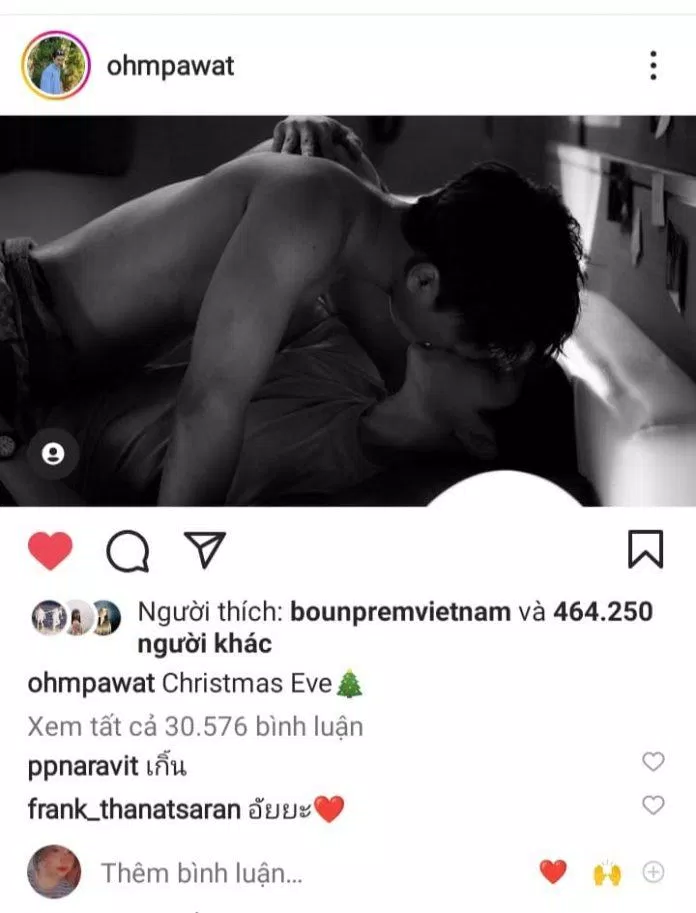 Ohm Pawat từng đăng bức ảnh của Bad Buddy lên Instagram. (Ảnh: Internet)