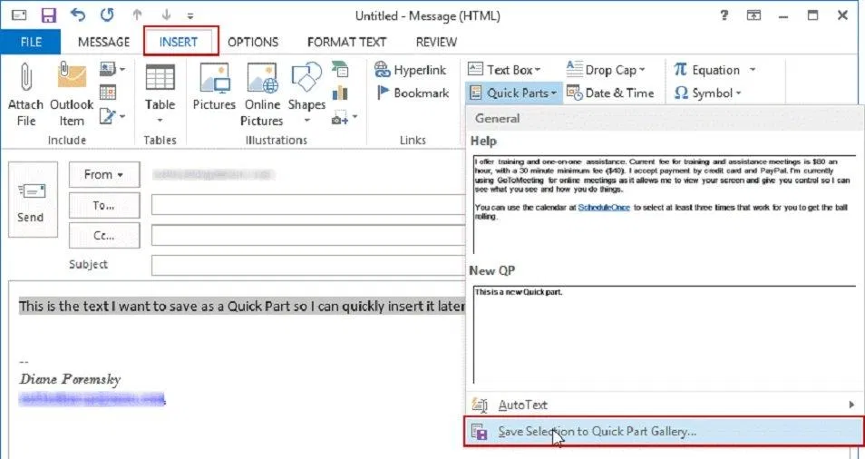 Cách tạo mẫu cho đoạn văn bản trong Outlook 365 (Ảnh: Internet). Cách tạo mẫu cho đoạn văn bản trong Outlook 365 (Ảnh: Internet).