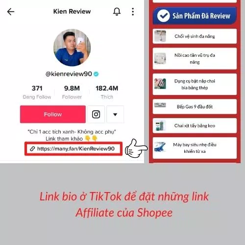 Rải link Shopee Affiliate trên nền tảng TikTok (Nguồn: BlogAnChoi).