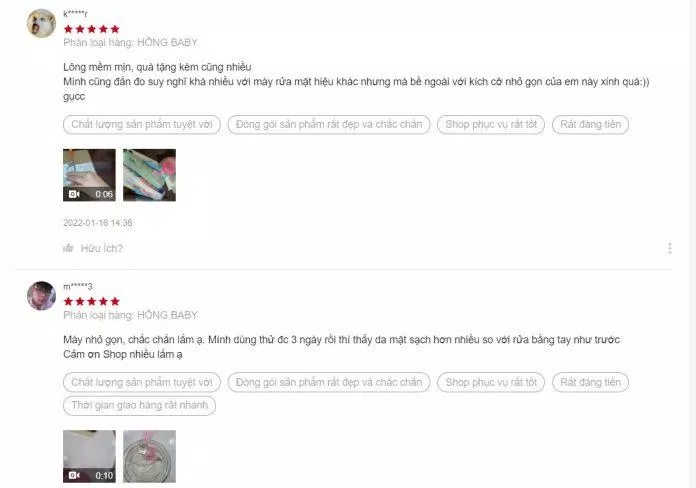 Đánh giá của người dùng về máy rửa mặt Halio