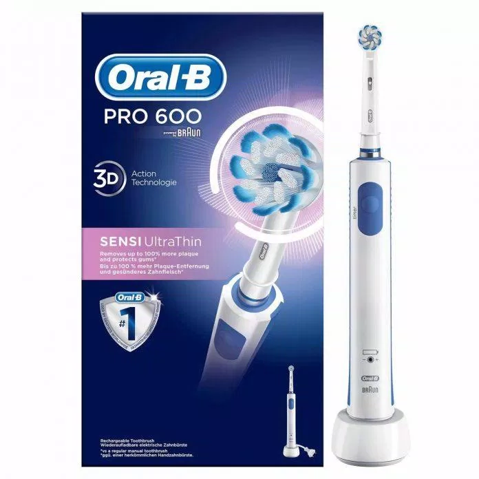 Bàn chải điện Oral B Pro 600 có phần lông chải dày hơn (Nguồn: Internet)