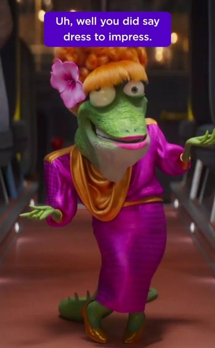 Lady Lizard Crawly cũng gây ấn tượng trong Sing 2. (Ảnh: Internet)