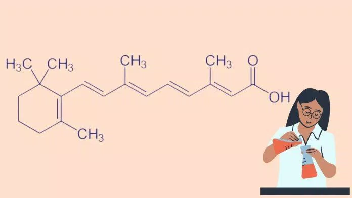 La trétinoïne ou acide rétinoïque est connue pour être un dérivé de la vitamine A utilisée pour traiter les problèmes de peau (Photo : Internet).