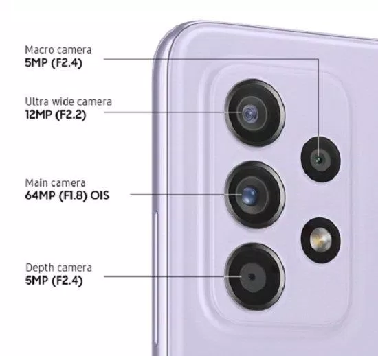 Các ống kính camera của A52 (Ảnh: Internet).