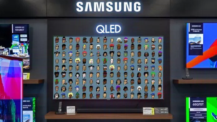 Sẽ thế nào nếu chiếc TV Samsung trở thành khu trưng bày tác phẩm nghệ thuật NFT? (Ảnh: Internet).