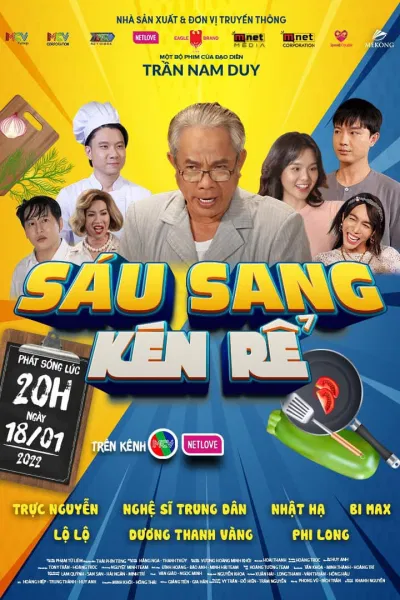 Phim hài tết Sáu Sang Kén Rể chiếu trên kênh MCVMedia (Ảnh: Internet).