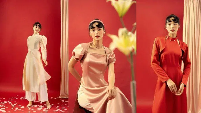 Những chiếc áo dài trong BST "Dear Tết" của nhà CLÉLIE (Nguồn: Internet)