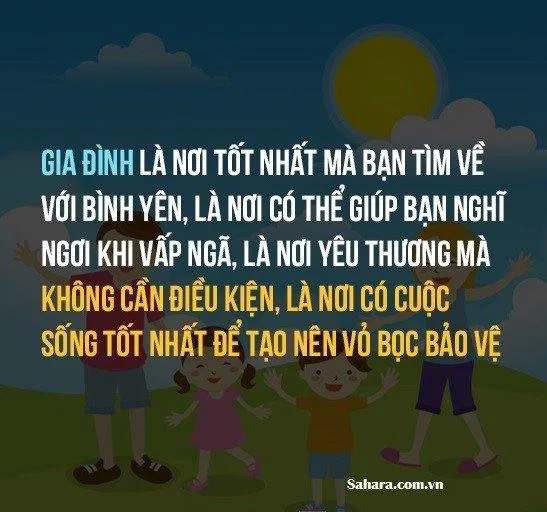 Status hay về tình gia đình (Nguồn: Internet)