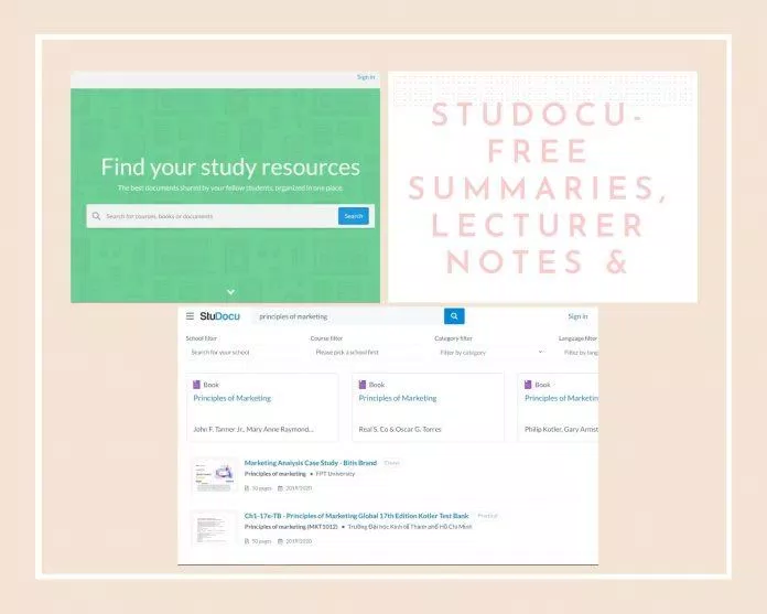 StuDocu giúp việc tìm kiếm tài liệu và bài tham khảo dễ dàng hơn