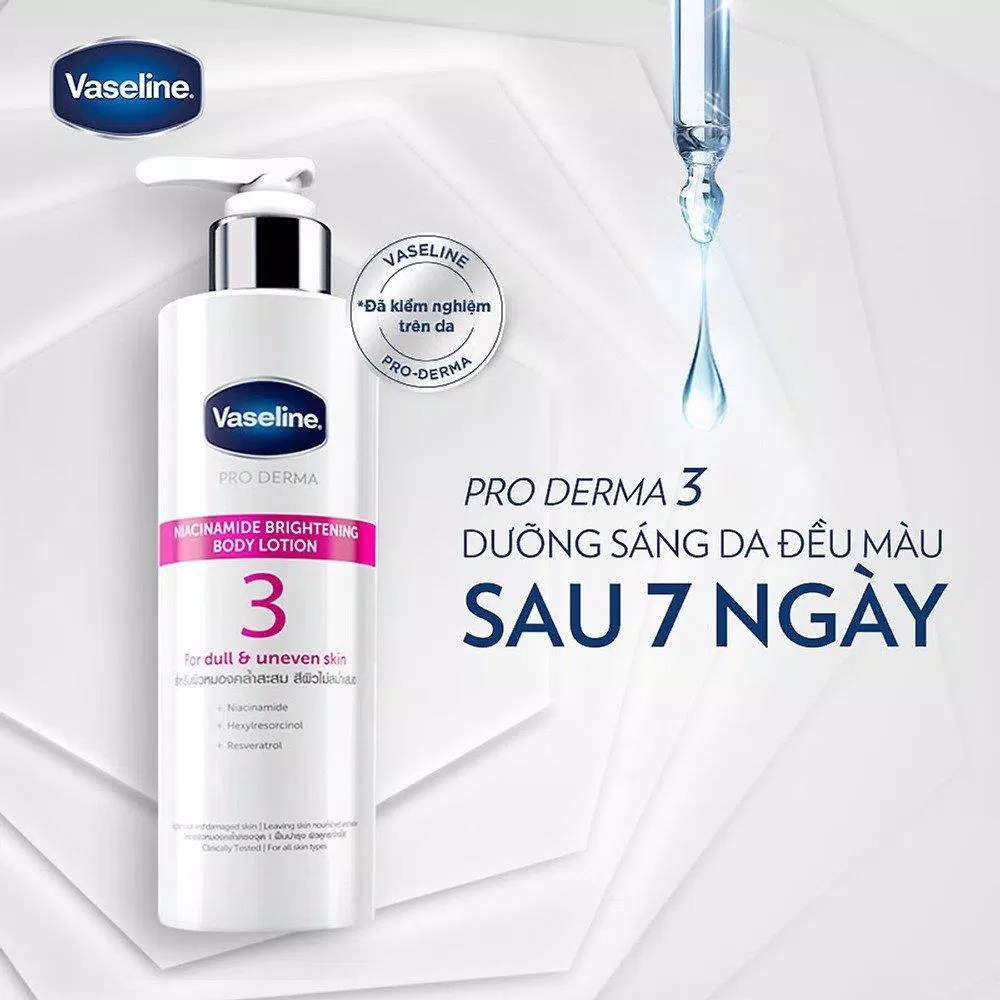 Sữa dưỡng thể Vaseline với hiệu quả dưỡng sáng đều màu hiệu quả (Nguồn: Internet)