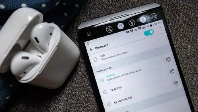 AirPods đã được kết nối với điện thoại Android (Ảnh: Internet).