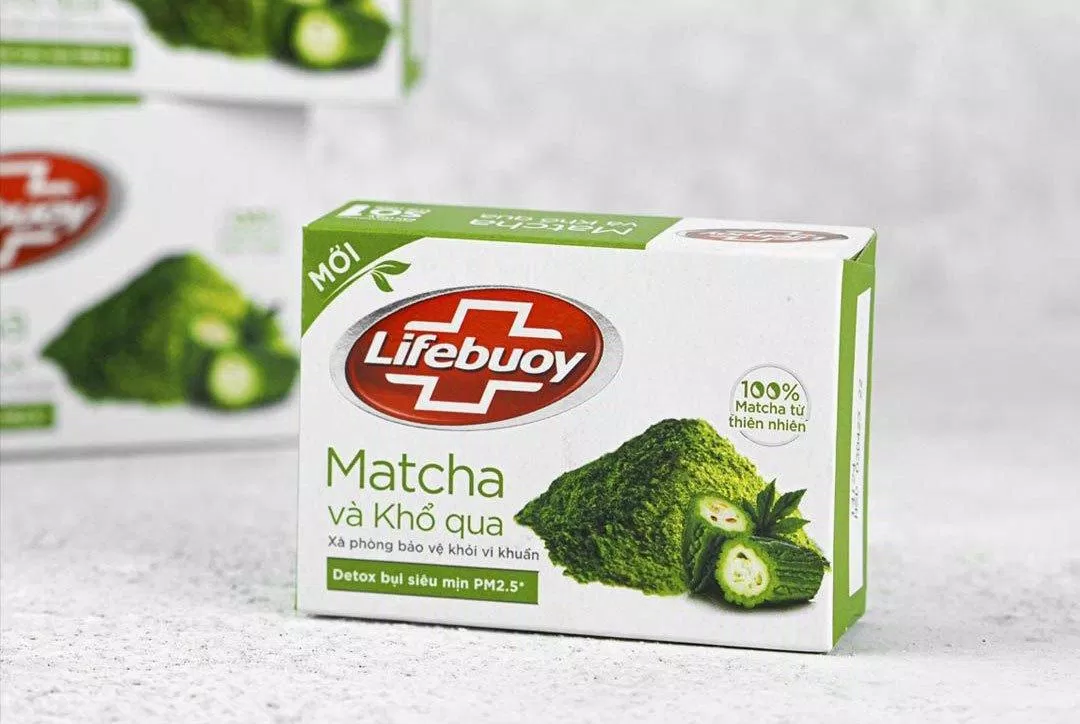 Xà phòng trị mụn cơ thể Lifebuoy Matcha Khổ Qua (Nguồn: Internet)