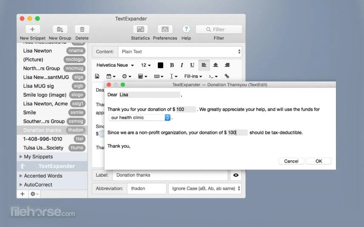 TextExpander giúp tạo mẫu cho email (Ảnh: Internet). TextExpander giúp tạo mẫu cho email (Ảnh: Internet).