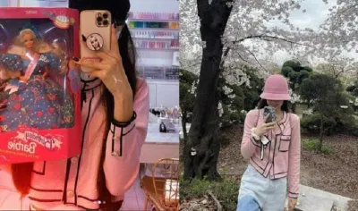 Jennie (BLACKPINK) từng mặc một chiếc cardigan từ thương hiệu Chanel danh giá, Song Jia cũng vậy. Song, hai mẫu áo này có vô số điểm khác biệt về chi tiết. (Nguồn: Internet) Jennie (BLACKPINK) từng mặc một chiếc cardigan từ thương hiệu Chanel danh giá, Song Jia cũng vậy. Song, hai mẫu áo này có vô số điểm khác biệt về chi tiết. (Nguồn: Internet)