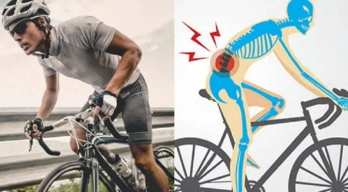Đạp xe có thể gây ra những tổn thương nghiêm trọng cho cơ xương.  (Hình: Internet)