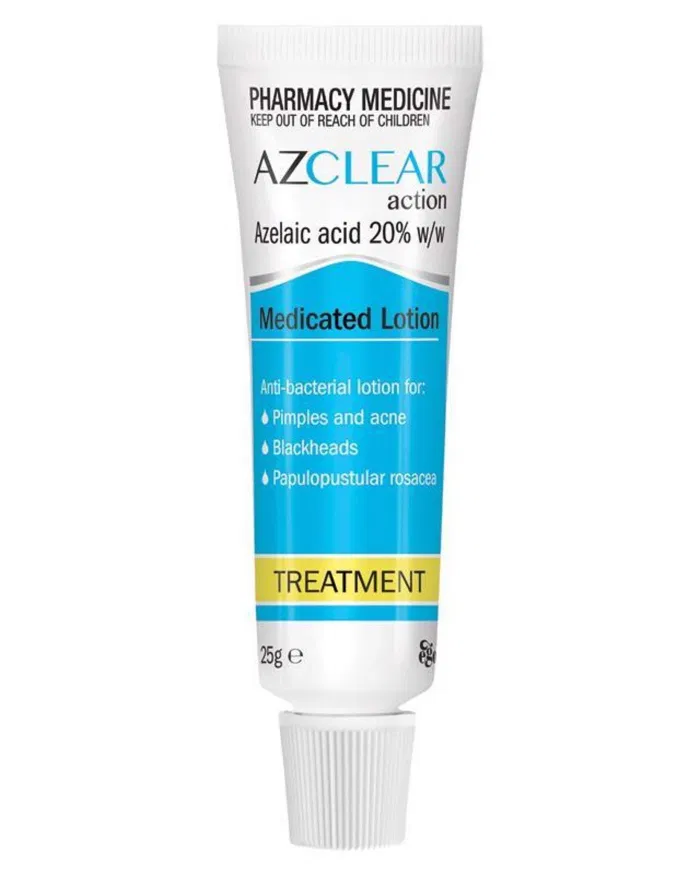 Kem trị mụn Azclear Medicated Lotion thần dược trị mụn hiệu quả với 20% Azelaic Acid (Ảnh: Internet) Kem trị mụn Azclear Medicated Lotion thần dược trị mụn hiệu quả với 20% Azelaic Acid (Ảnh: Internet)