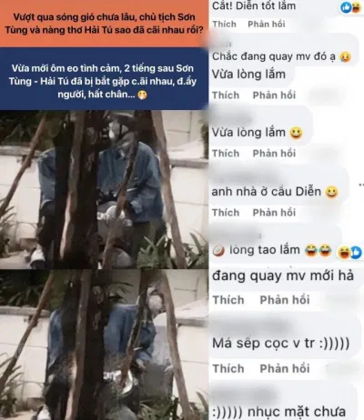 Sơn Tùng "nựng yêu" Hải Tú trước cổng biệt thự (Ảnh: Internet) Sơn Tùng "nựng yêu" Hải Tú trước cổng biệt thự (Ảnh: Internet)