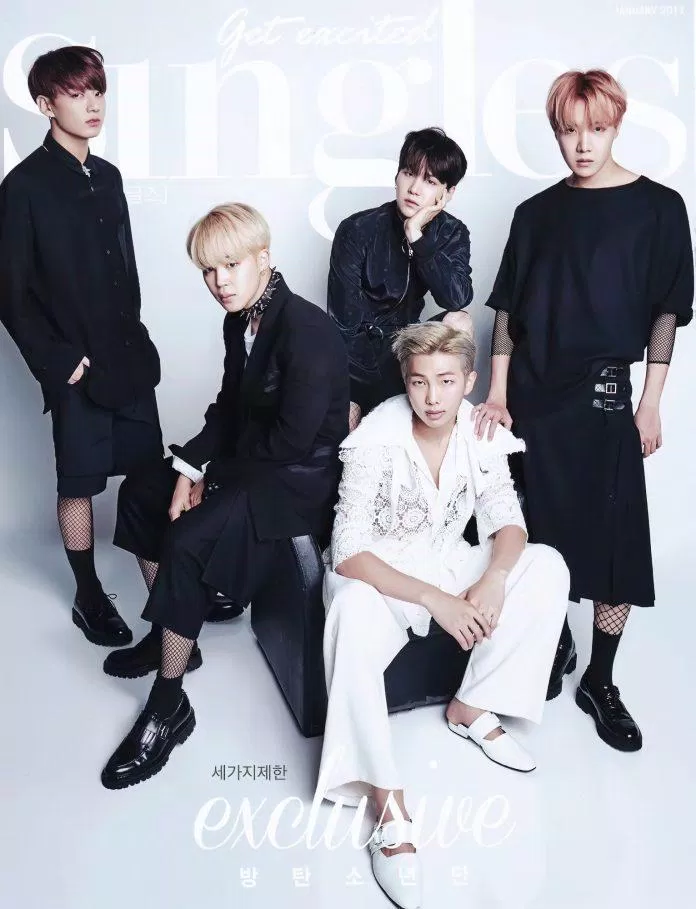 BTS trên bìa tạp chí Singles năm 2016 (Nguồn: Internet)