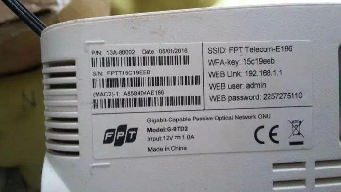 Router Wi-Fi có sẵn password mặc định (Ảnh: Internet).
