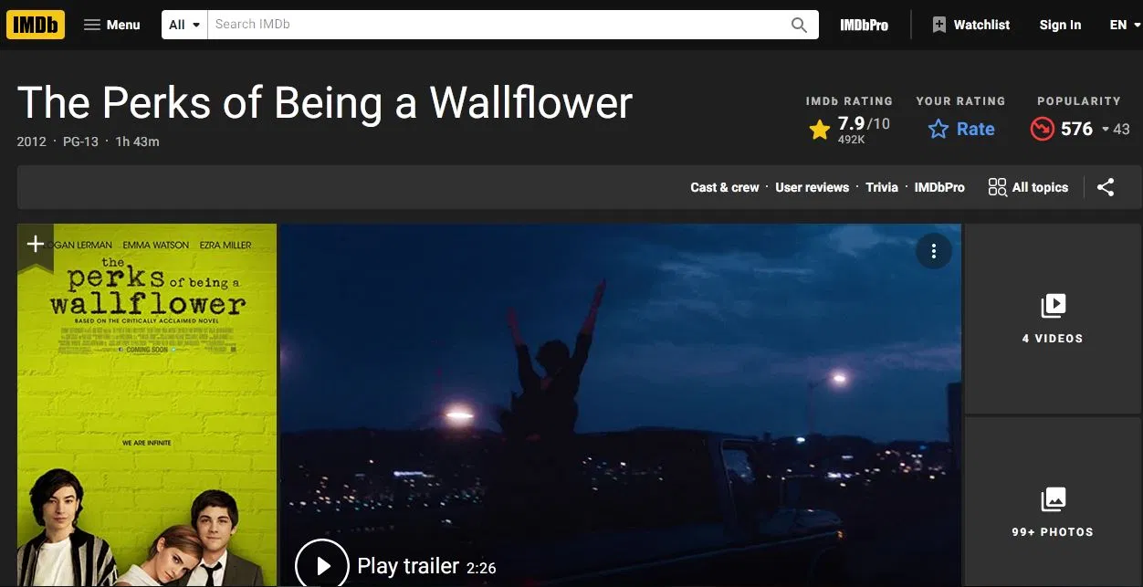 Điểm IMDB của Câu Chuyện Tuổi Teen (Nguồn: Internet)